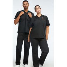 Black plus size scrub set