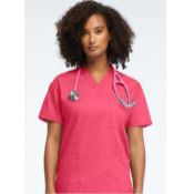 Shocking Pink and Carribbean blue basic scrub top