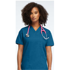 Shocking Pink and Carribbean blue basic scrub top