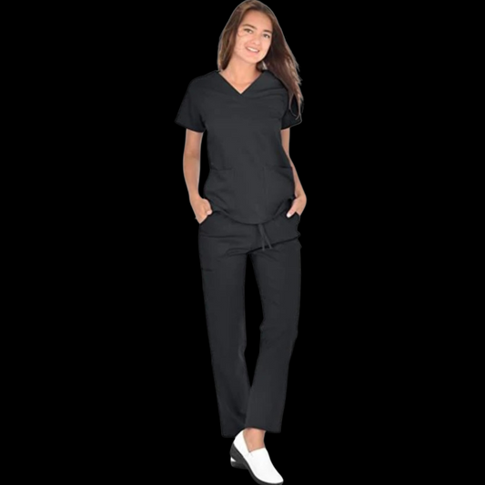 Black Standard Scrub Set (Regular and Plus size up to 6x)