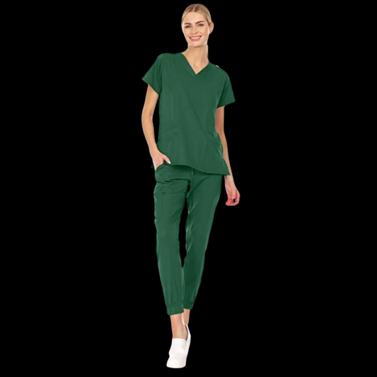 Hunter Green Jogger Scrub Set